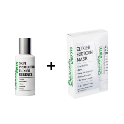 スキンプロテクション エリシア エッセンス 50ml＋エクソトキシン マスクパック 1箱（10枚）／保湿／うるおい／ツヤ肌 7,992円