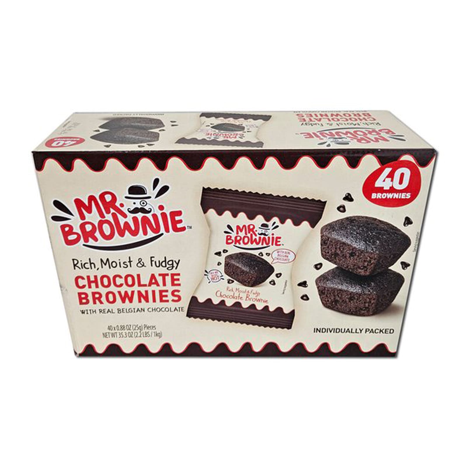 ミスターブラウニー チョコレート 1kg(25g x 40個入) x 1個 ギフト 甘い デザート 菓子 手軽 おやつ 大容量