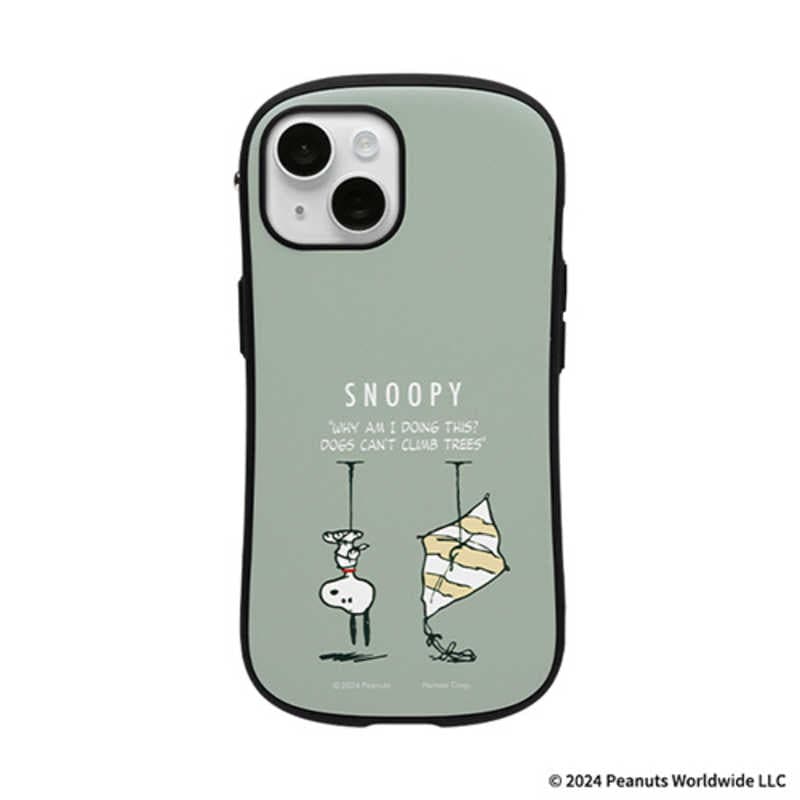 HAMEE　［iPhone 15/14/13専用］PEANUTS/ピーナッツ iFace First Class MagSynq KUSUMI ケース くすみグリーン/凧喰いの木　41-986530