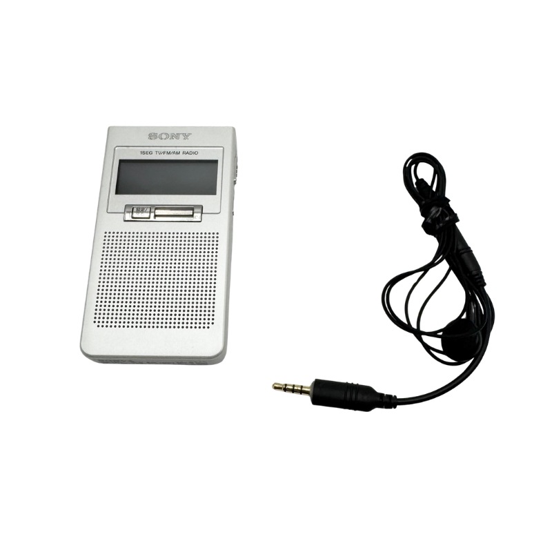 【中古 動作確認済】 ソニー ポケットラジオ XDR-63TV W : ポケッタブルサイズ FM/AM/ワンセグTV音声対応 ホワイト