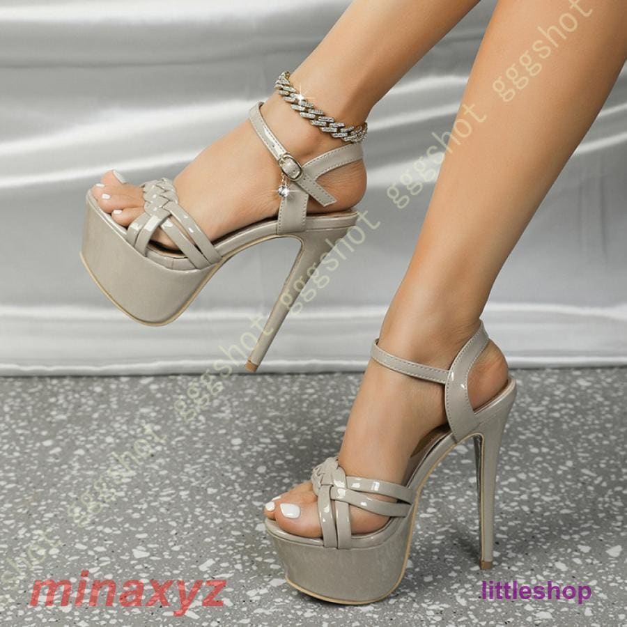 【急速出荷!】ヒールパンプス レディース パンプス ハイヒール 14センチヒール ドレスシューズ サンダル オープントゥ ピンヒール 防水台 厚底 キャバサンダル 大きいサイズ ストラップ oran 4,847円