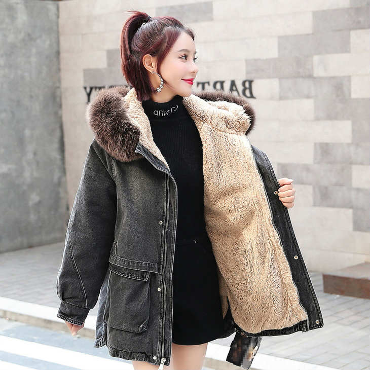 レディース デニムジャケット フェイクファー付き フード付き ジージャン Gジャン アウター カジュアル 長袖 大人可愛い 大人かっこいい セレカジ 学生 休日コーデ おしゃれ お出かけ お呼ばれ ブ