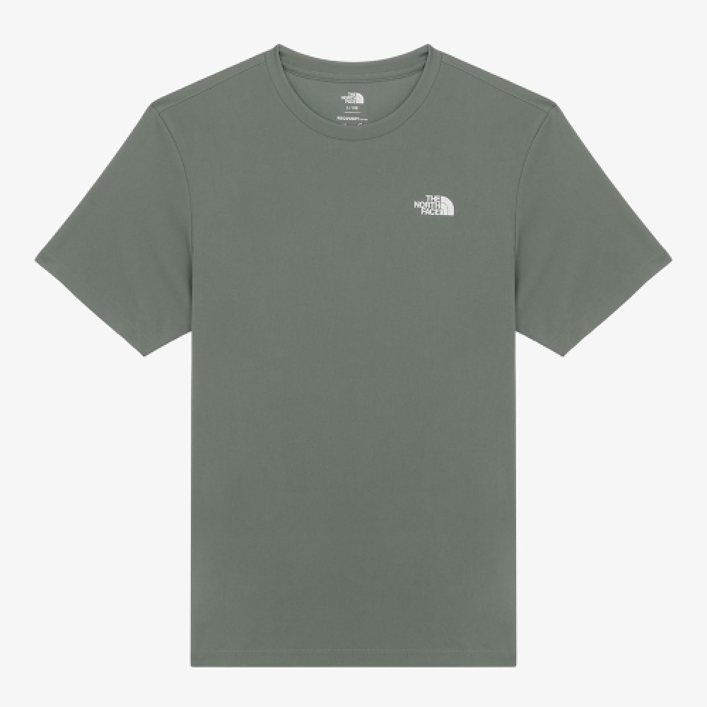 ザ・ノース・フェイス NT7UR20B メンズリカバリーショートスリーブ Tシャツ_グレイッシュ・カーキ