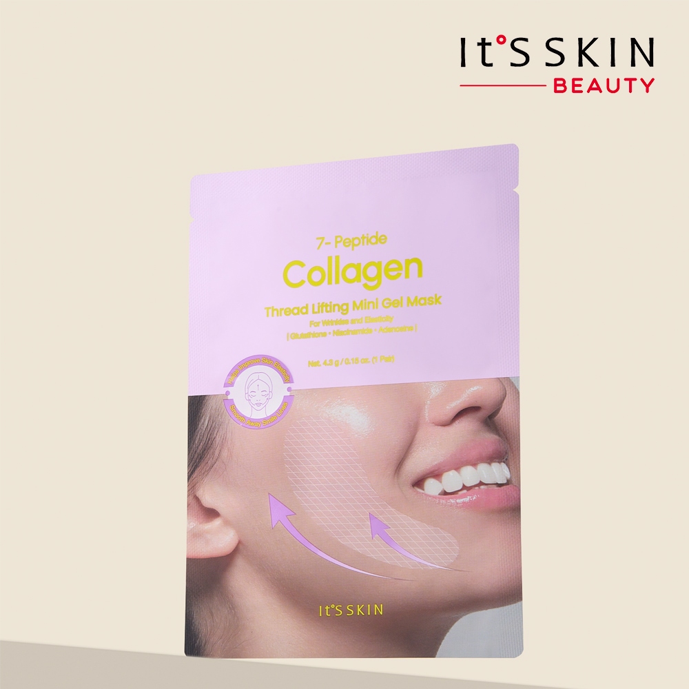 【韓国公式】 7-ペプチド コラーゲン 糸リフト ミニ ジェルマスク 2枚 (10/20/30EA) 目元のむくみ&たるみ・ほうれい線リフトケア