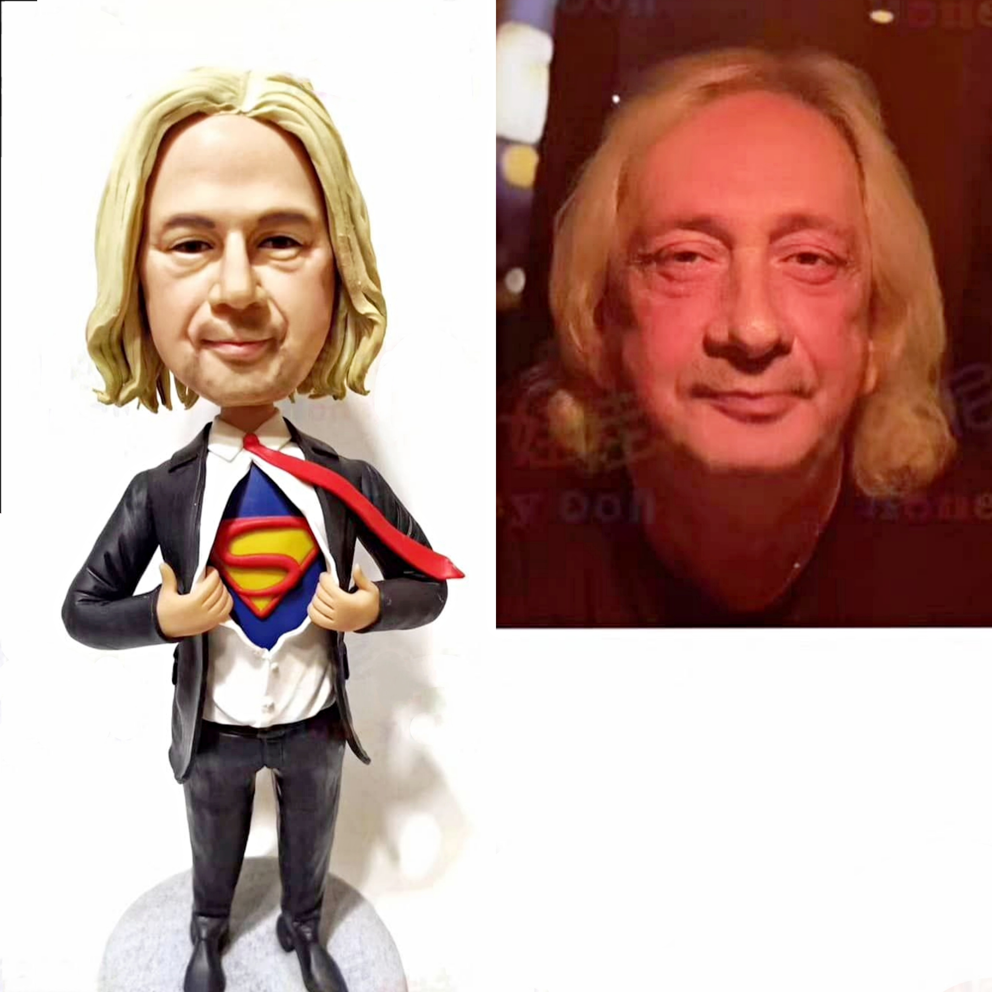 【オーダーメイド】3D肖像画 似顔絵 人形 フィギュア 彼氏 彼女 誕生日 ケーキトッパー 記念日 スーパーマン カップル プレゼント