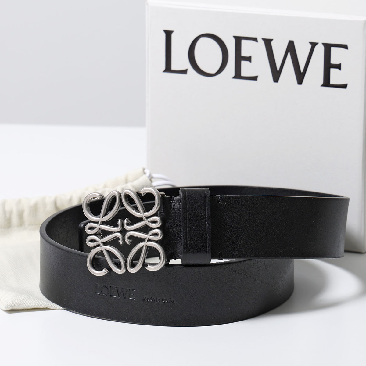 LOEWE ロエベ ベルト E619238X49 メンズ レディース レザー アナグラム 1839/BLACK