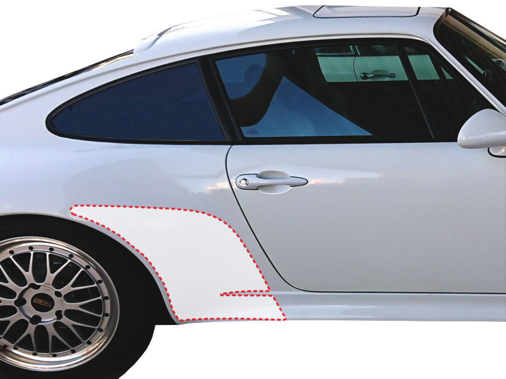 ポルシェ ストーンガード (993) カレラS専用 911 左右セット 透明プロテクションフィルム PPFフィルム