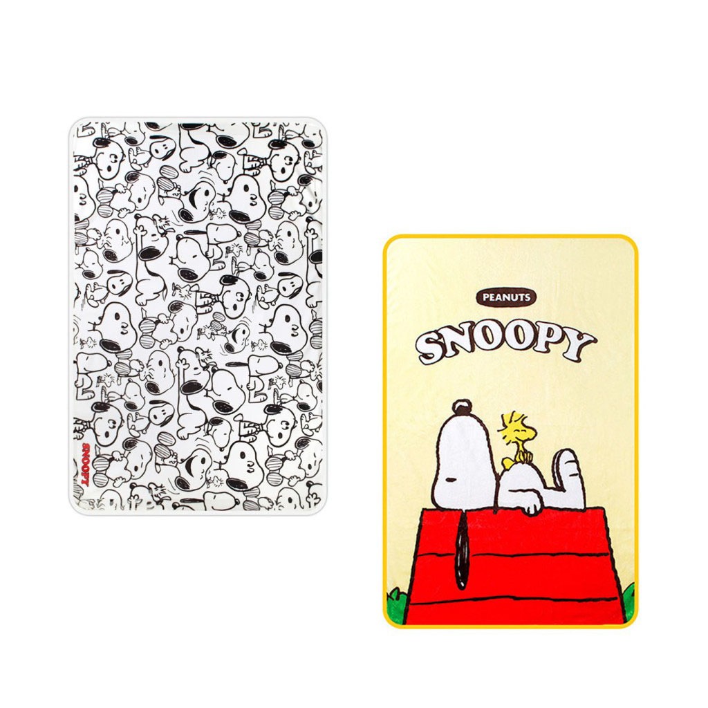 スヌーピー ふわふわブランケット毛布 キャラクターイラスト 膝掛け 学生用 韓国正規品