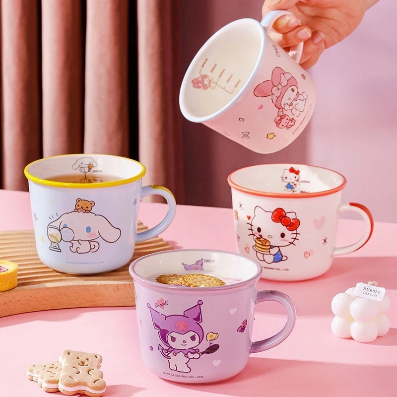 ハローキティ クーロミ シナモンドッグメロディー セラミックウォーターカップ クーロミカップ キュートメロディー飲料水 家庭用マグ