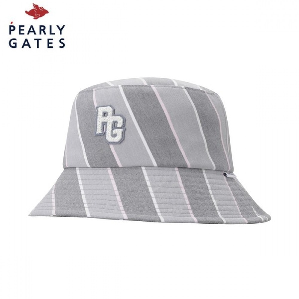 (Paris Gates) パブリックダイアゴナルストライプストラップバケットハット
