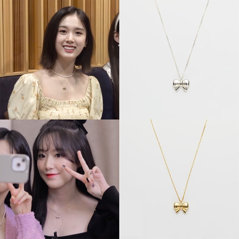 OHMYGIRLヒョジョン STAYCジェイ (G)I-DLEシュファ チュ着用/ハイティーン リボン ネックレス(2color)