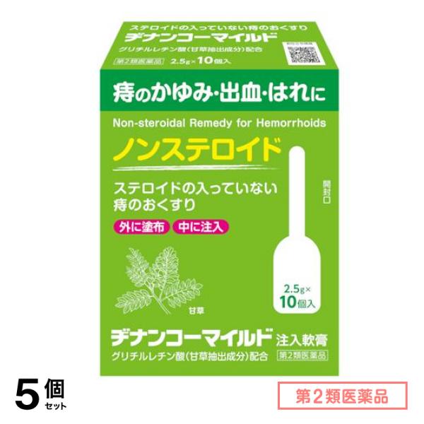 第２類医薬品 ヂナンコーマイルド 注入軟膏 2.5g× 10個入 5個セット