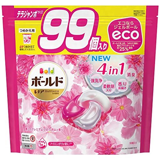 [大容量] ジェルボール 4D 洗濯洗剤 プレミアムブロッサム 詰め替え 99個