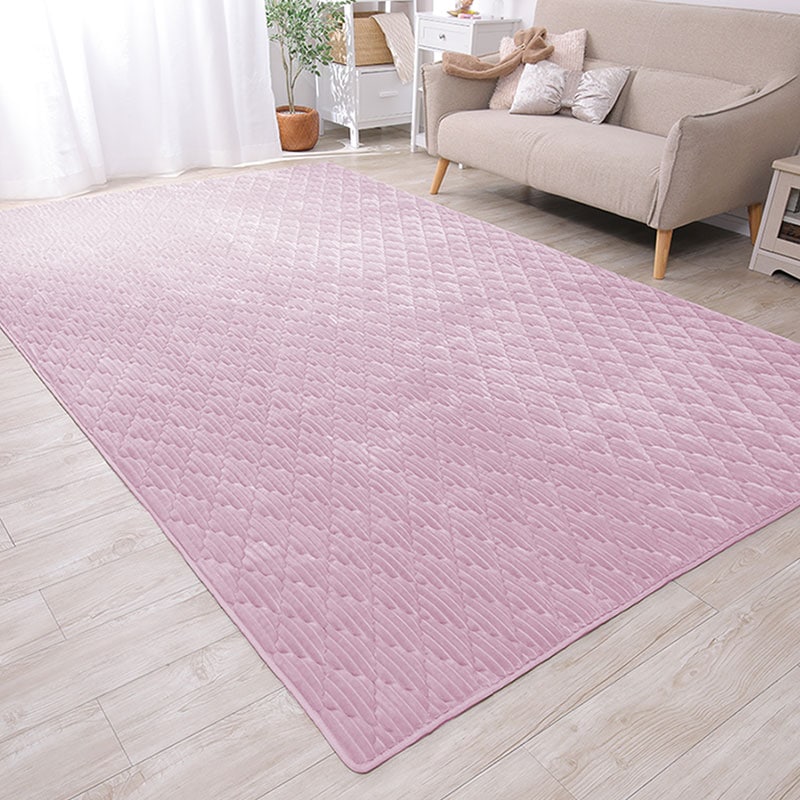 キルトラグ ラグ ラグマット ふんわり 心地よい キルトデザイン くすみカラー マット 丸洗い可 滑り止め付き 190×300 7,181円