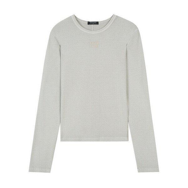 [女性）リブ編みダイイングラウンドTシャツ(B255TS510P) (P003716418)