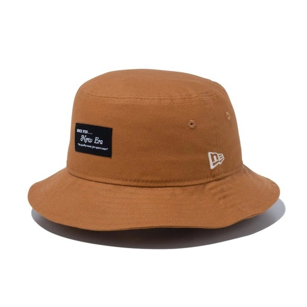 NEWERA ニューエラ バケット01 Duck Canvas ダックキャンバス ウーブンパッチ ライトブロンズ メンズ 男性 レディース 女性 帽子 ハット 送料無料 NEW ERA 国内正規品