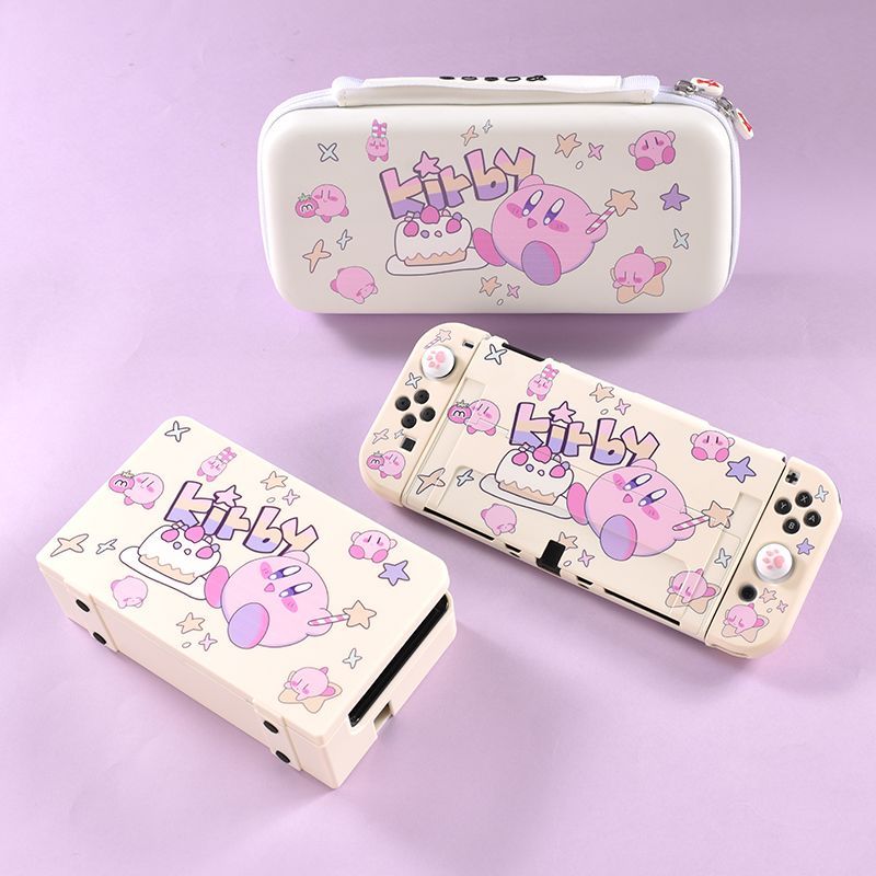 nintendo Switch Led保護ケース Nsゲーム機用保護ケース ハンドルシリコンケース カービィ3点セット