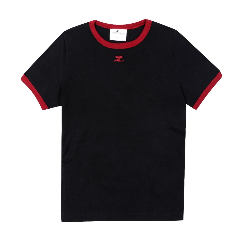 Courage 125JTS017 JS0203 B087 ロゴコントラストレディースショートスリーブ T シャツ
