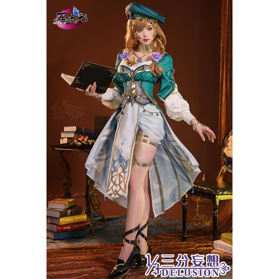 【大人気】三分妄想　原神　コスプレ　リサ　葉に隠れし芳名　新スキン　衣装　ウイッグ　靴　追加可