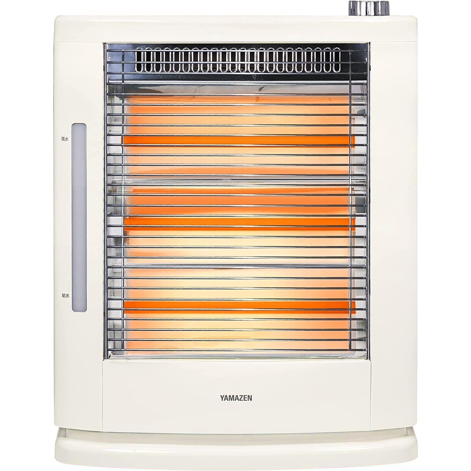 [山善] 遠赤外線 電気ストーブ ヒーター 加熱式 加湿機能搭載 小型 足元 転倒OFFスイッチ 出力切替3段階 簡単操作 ホワイト DSE-KC1010(W)