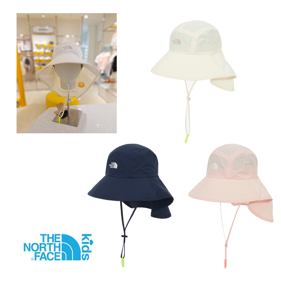 NE3HR03 KS HORIZON SUNSHIELD HAT 日よけ 帽子 バケットハット ツバ シェード サンバイザー サファリハット 紫外線 UVカット あご紐 キッズ 男の子 女の子 小学