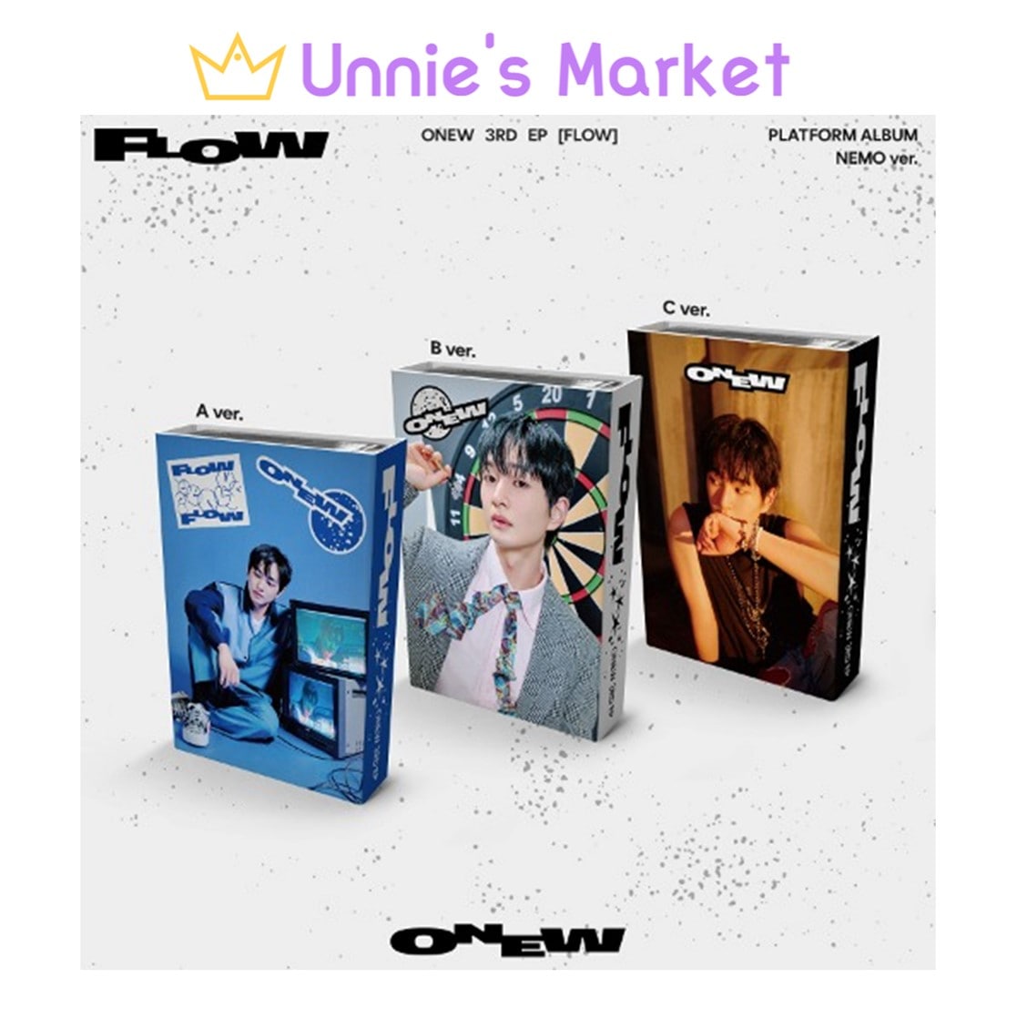 [SET] ONEW (SHINee) - FLOW NEMO Ver. 3rd Mini Album + Free Photocard 1EA(fan-made)