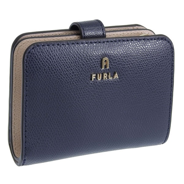 フルラ 財布 レディース 二つ折り財布 アウトレット レザー ネイビー カメリア FURLA CAMELIA S COMPACT WALLET WP00315ARE0002717S