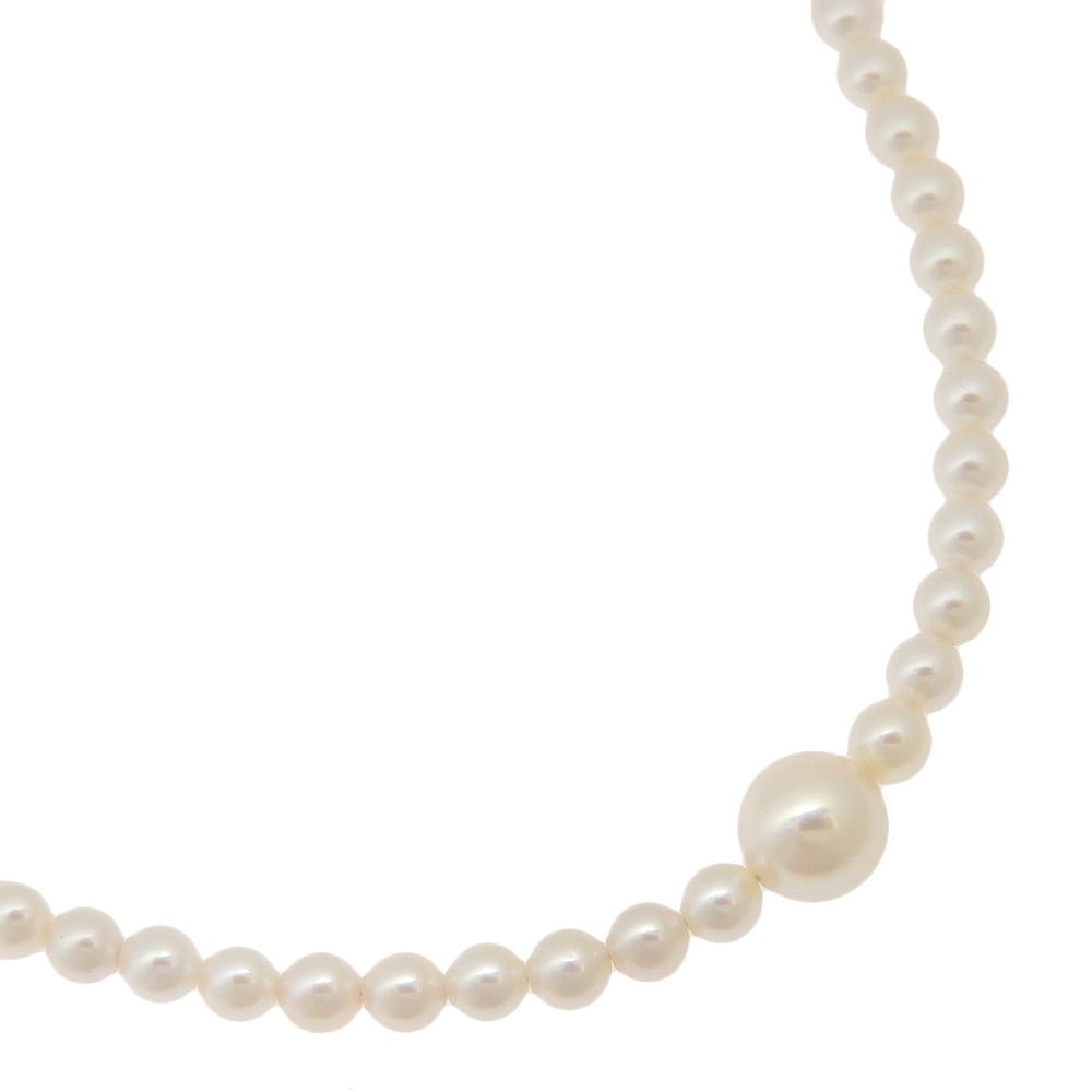 真珠 ベビーパール ネックレス パール K18イエローゴールド 約8.1g レディース 中古品 Aランク