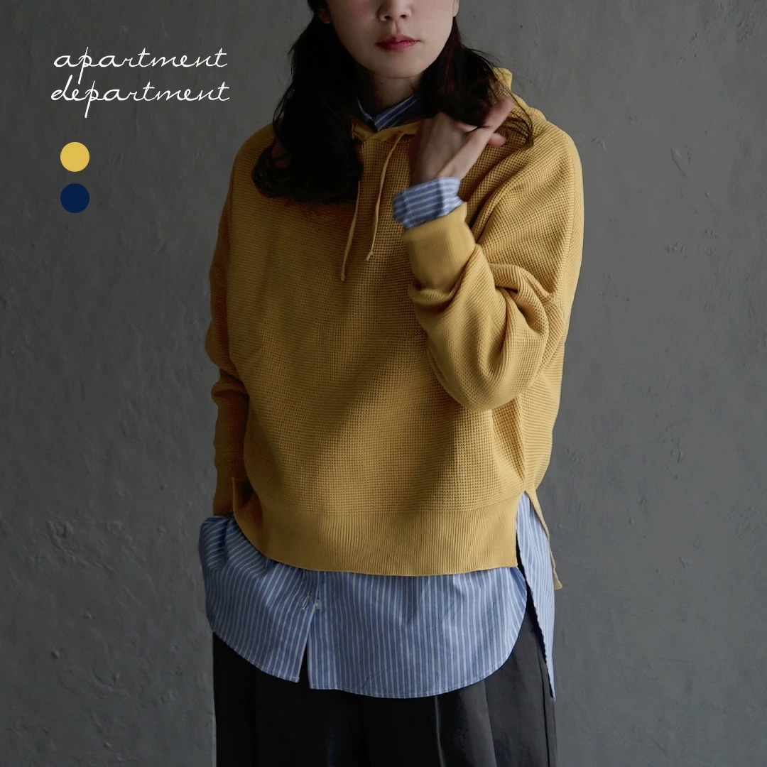 半額クーポンで2,475円／【50％OFF大決算】プルオーバー / ニット レディース トップス パーカー ニットパーカー ショート 長袖 長そで 秋 apartment department（アパー