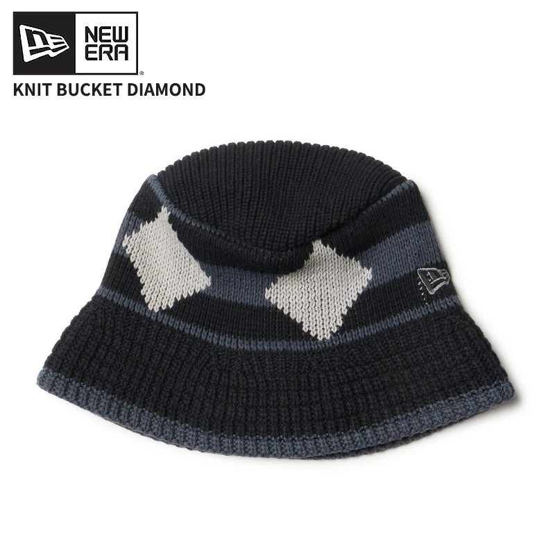 ニューエラ レディース バケハ ニット帽 メンズ NEW ERA ニットバケット ダイヤモンド ブラック/グラファイト 14667671