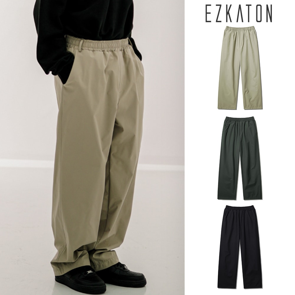 [EZKATON] layer banding slacks