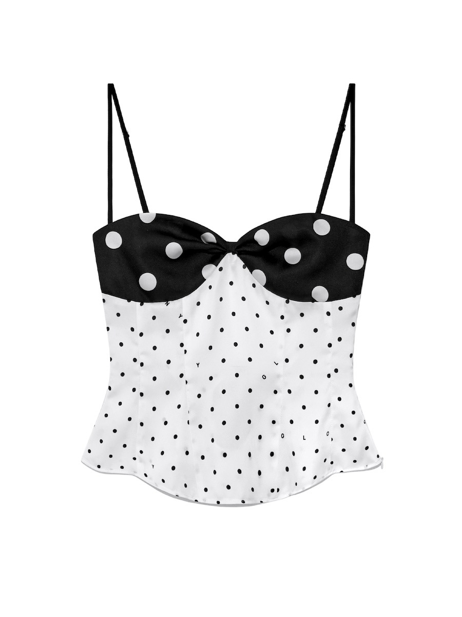 【GLOWNY】 CARLSON CAMI TOP : WHITE