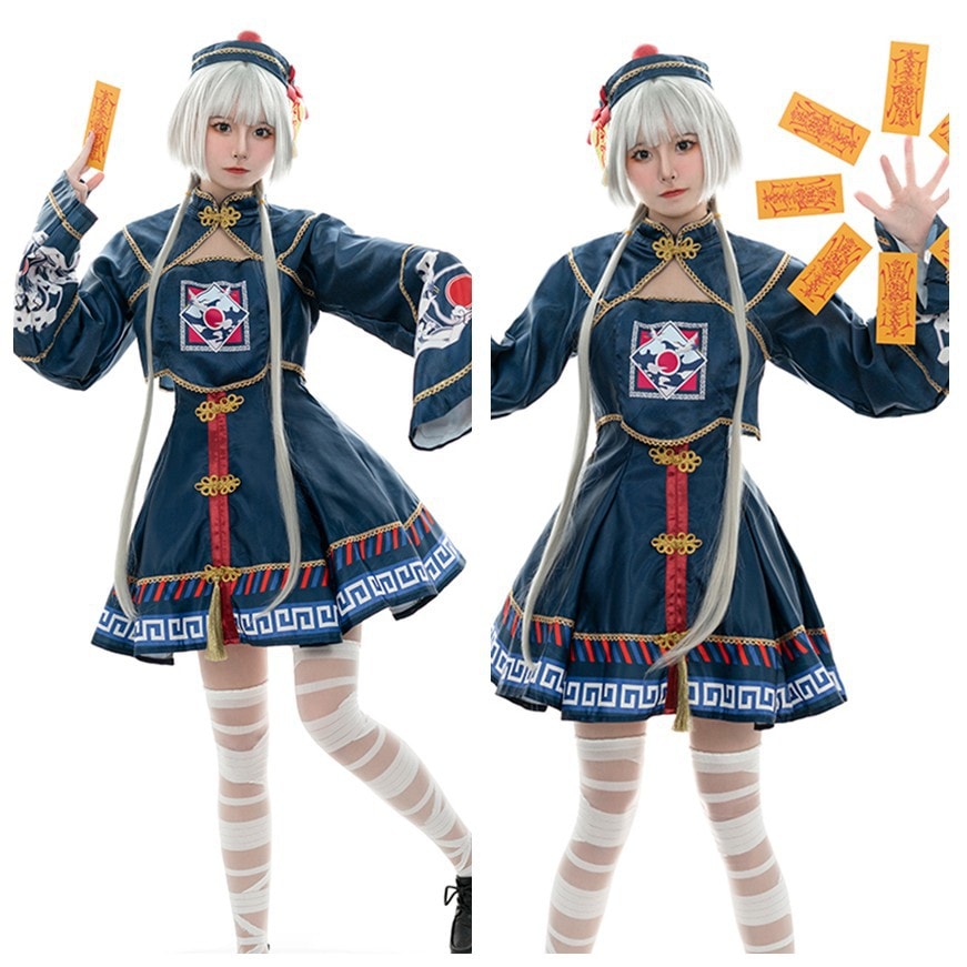 ハロウィン 新作ゾンビスカート鬼の日パーティー大人の女性ワンピース中国式伝統ゾンビ大人服 ゾンビ服