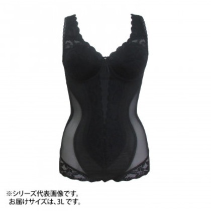 TAMURA Yauco シルキーボディシェイプ ボディスーツ YTN04 ブラック 3L