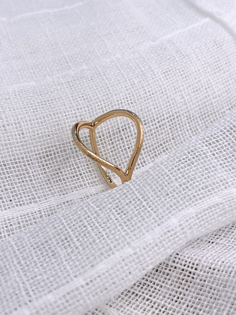 레아 민자 플레인 무광 반지 14k