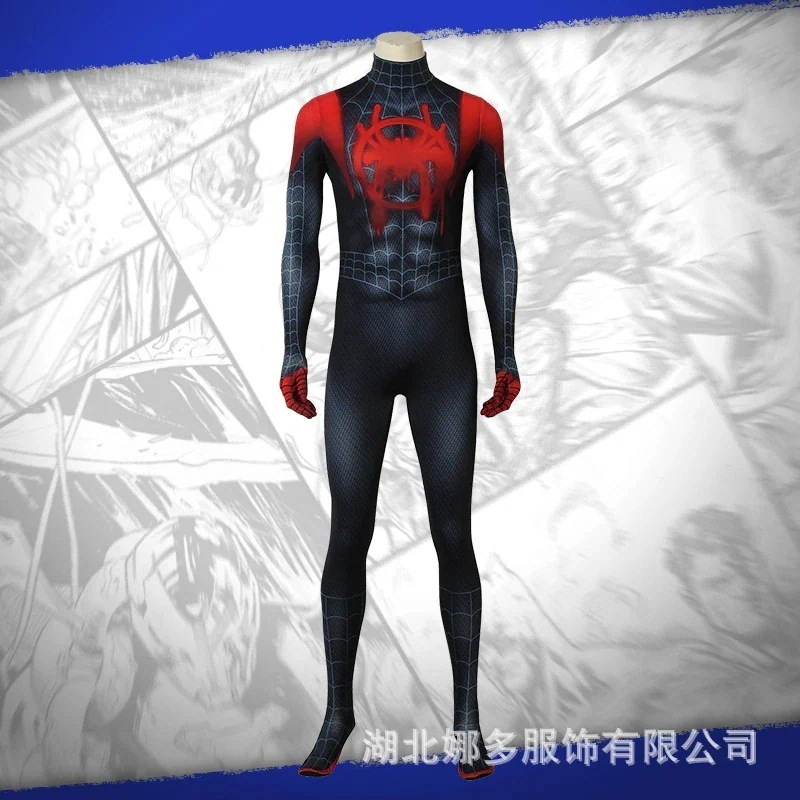 スパイダーマン パラレルユニバース Cos マイルズ モラレス プリント タイツ メンズ スーツ J4185