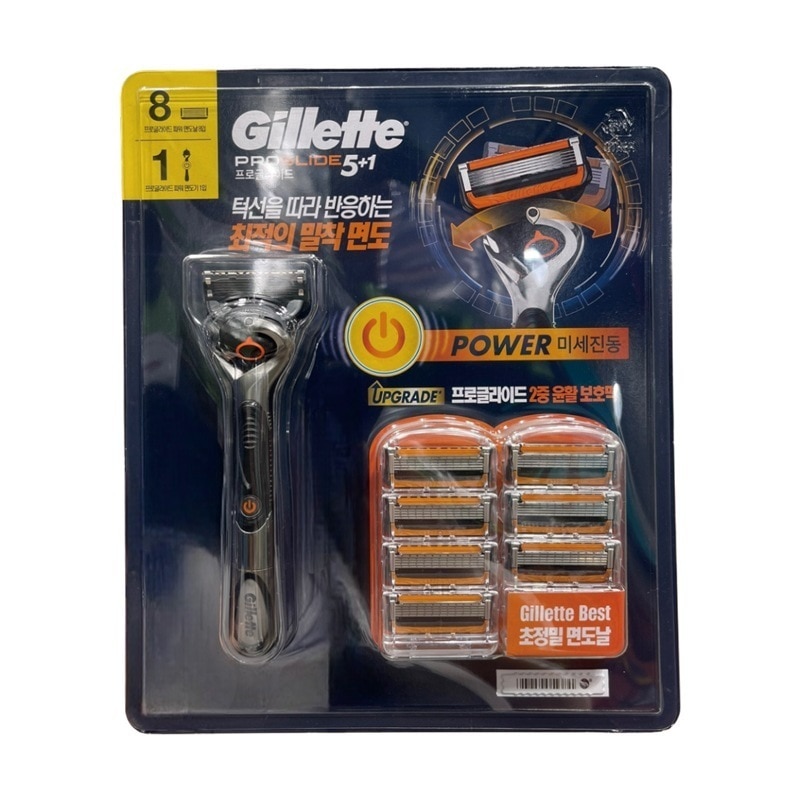 ジレットプログライド(本体 1個＋替刃 8個) ProGlide 替え刃 髭剃り ひげそり マニュアル カミソリ 交換品 tt