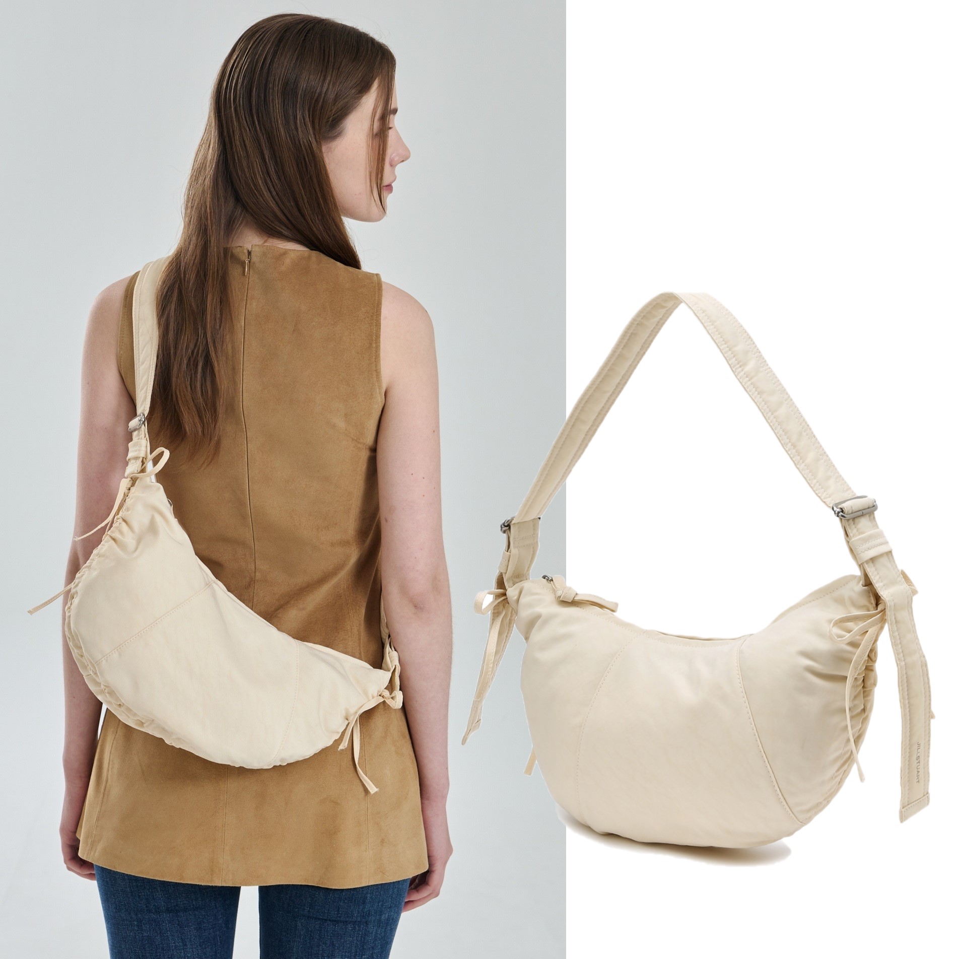 [JILLSTUART] [ボウバック]アイボリーナイロンバレコアムードホボクロスM