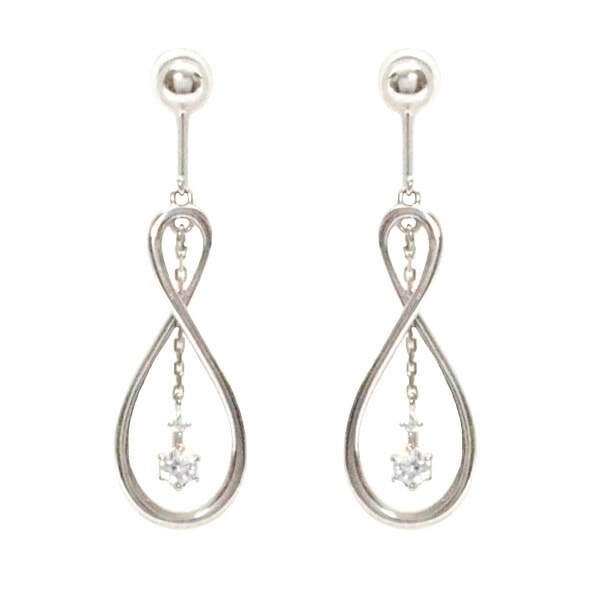 正規紙袋＆箱付 イヤリング レディース メビウスモチーフ シルバーイヤリング ジュエリー アクセサリー プレゼント ギフト 祝い