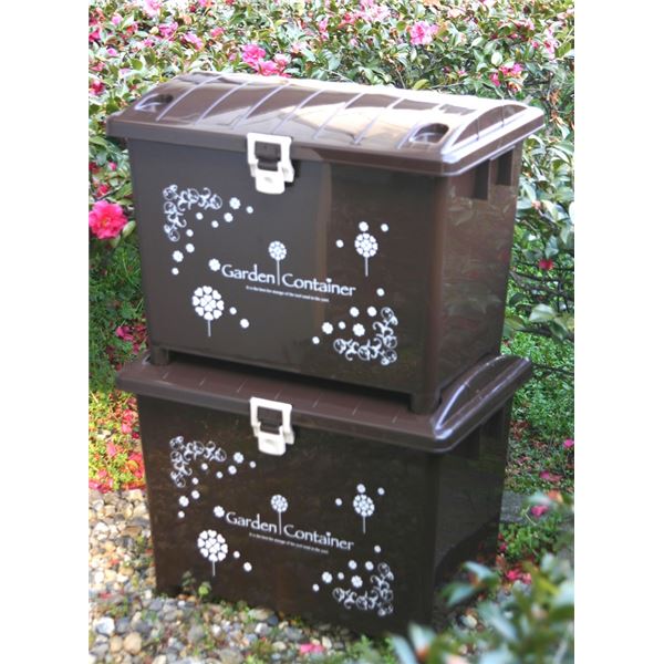 ガーデン＆マルチコンテナ/収納用品 ブラウン [2個組] 組立式