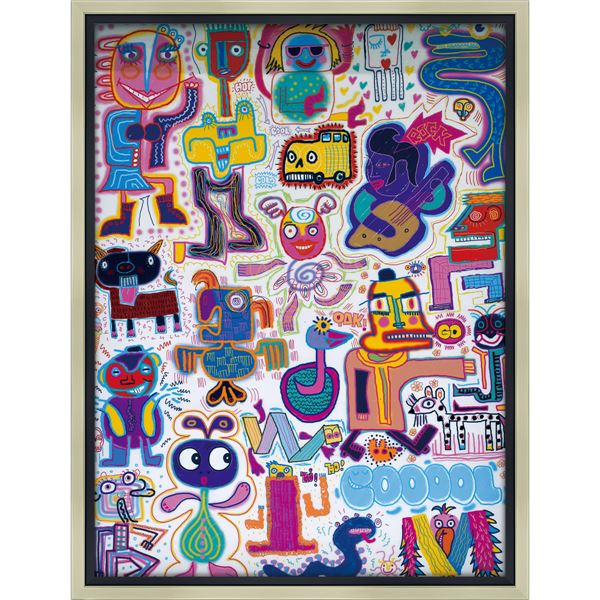 ユーパワー ジェリー/バプテスト Gel加工 アートフレーム 「グラフィティ1」