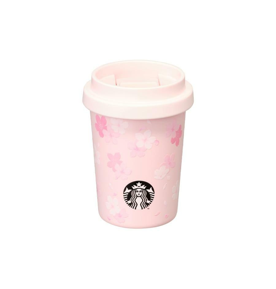 SS ブルーミング クィンテン スライド タンブラー 237ml 韓国限定 スターバ グッズ ショートサイズ 二重構造 保温 保冷 パステルピンク ミニタンブラー