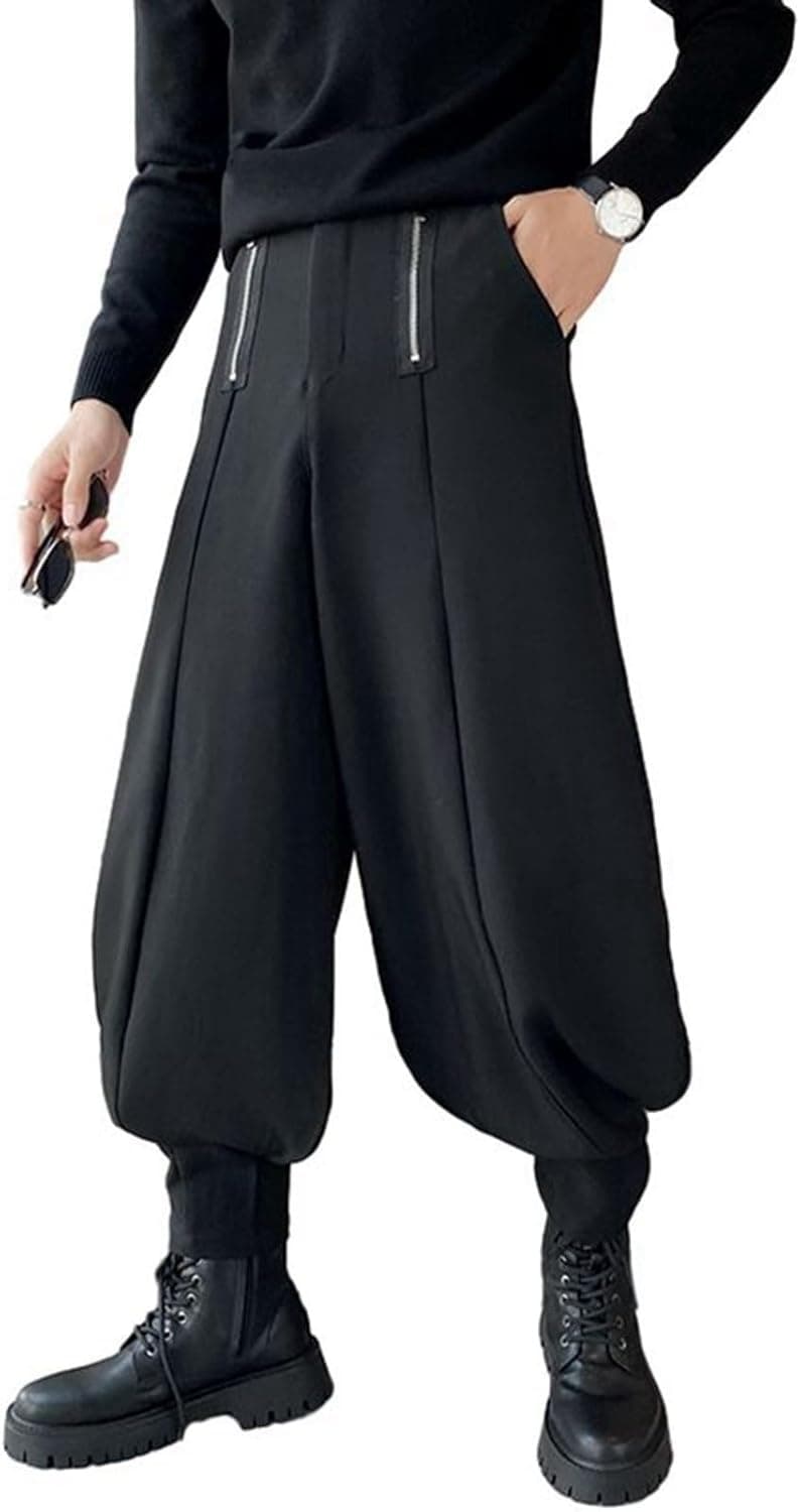 ワークパンツ メンズ パンツ ガウチョパンツ 袴パンツ ハーレムパンツ 無地 カジュアル ワイド 春夏秋 ポケット付き カジュアル ワイドパンツ ロングパンツ おしゃれ かっこいい