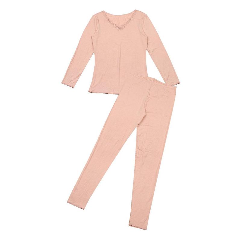 モダールカシミア女性用保温肌着上下セット LG9280S_BP