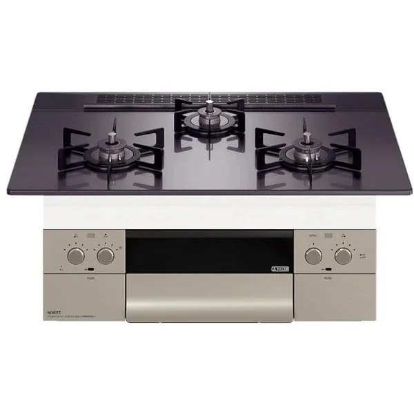 ビルトインガスコンロ プロパンガス用 3口 両側強火力 60cmタイプ N3WU3PWASQSTEC-LP Orche FLAT