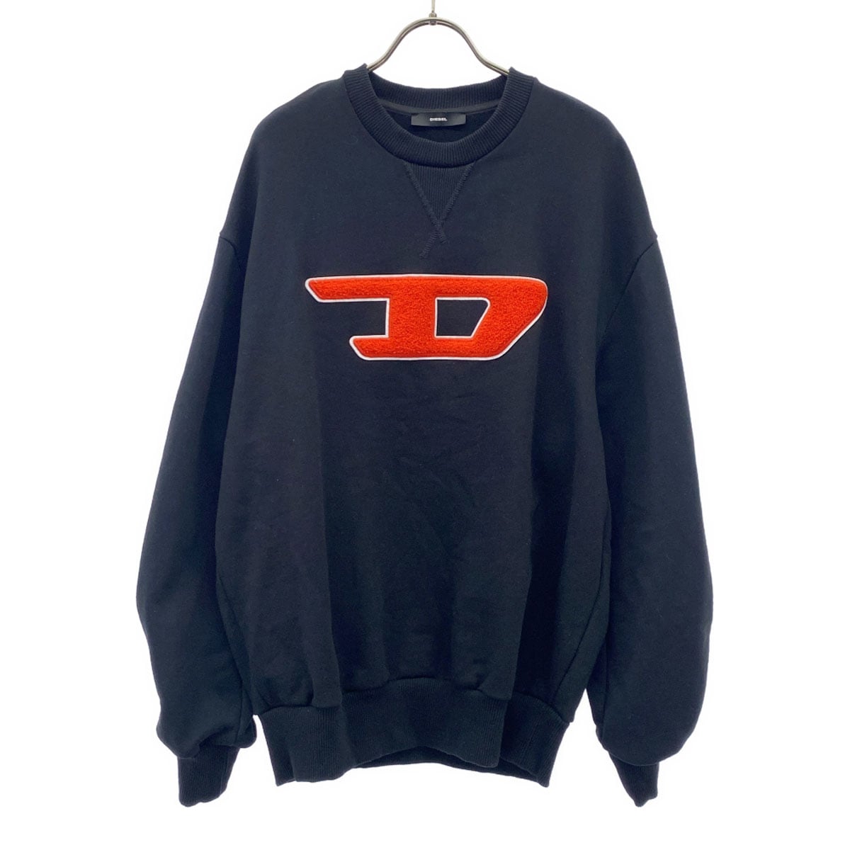 ロゴ 長袖 クルーネック トレーナー XXS ブラック スウェット メンズ 古着