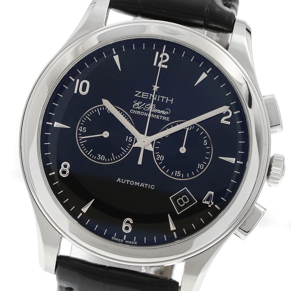 ゼニス ZENITH 03.0520.4002 グランドクラス エルプリメロ クロノグラフ デイト 自動巻き メンズ 良品 _943962【中古】