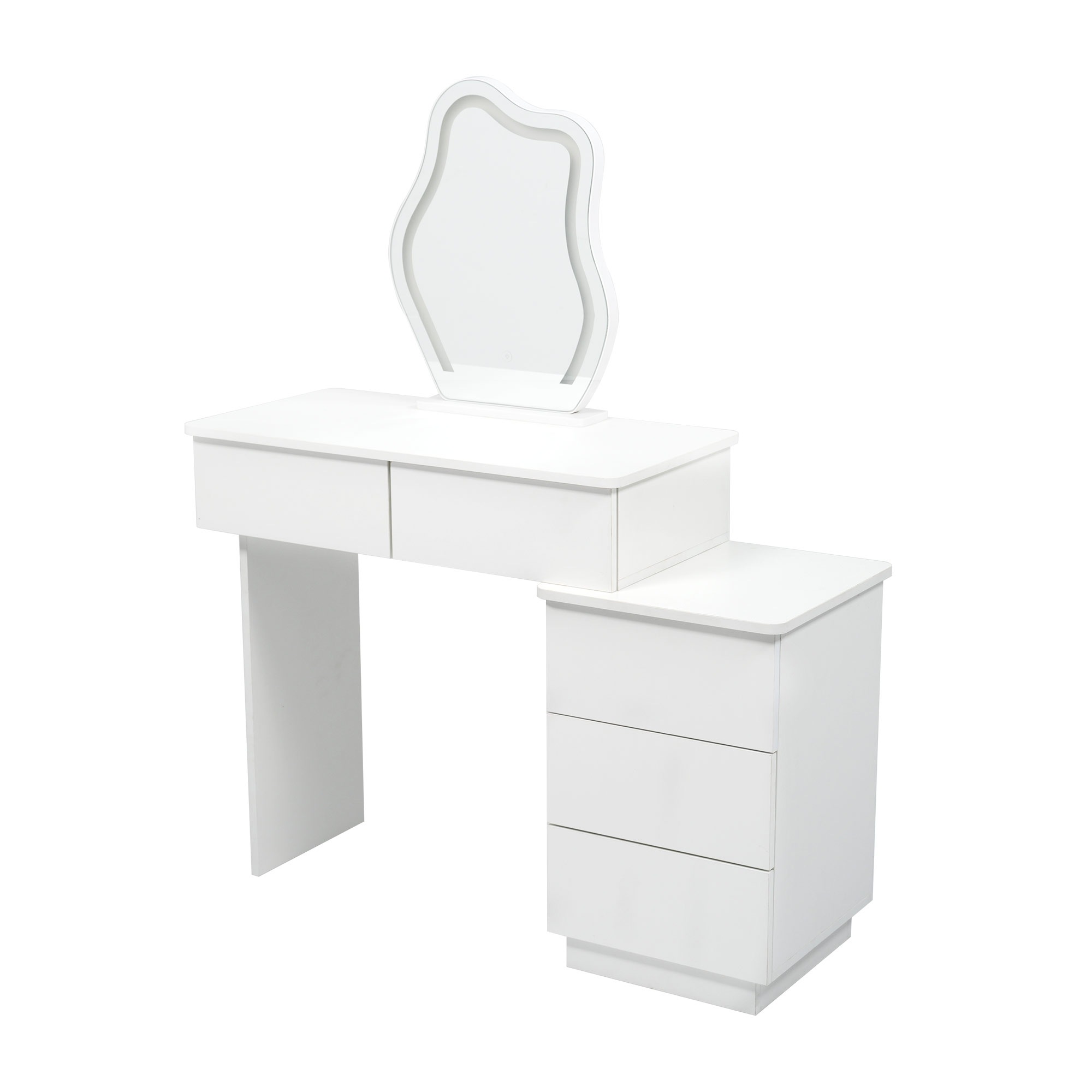 【2026人気の新作】ドレッサー 化粧台 3色調節 鏡台 LEDミラー コンパクト 女優 引き出し付き 収納棚付き デスク 収納 可愛い おしゃれ メイク台 化粧台 収納 化粧テーブル 収納付き 一人