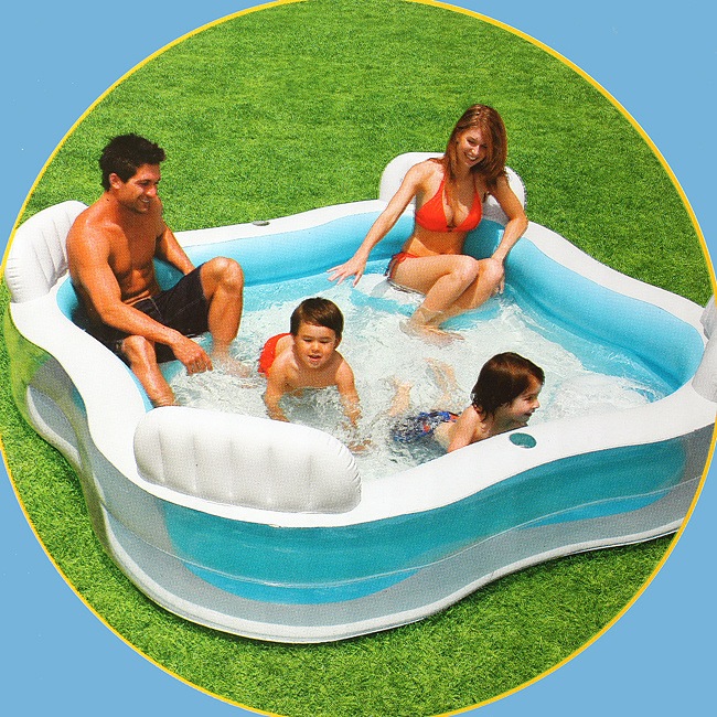 Intex正方形の家族の水のプール/インフレータブルスイミングプール夏の裏庭