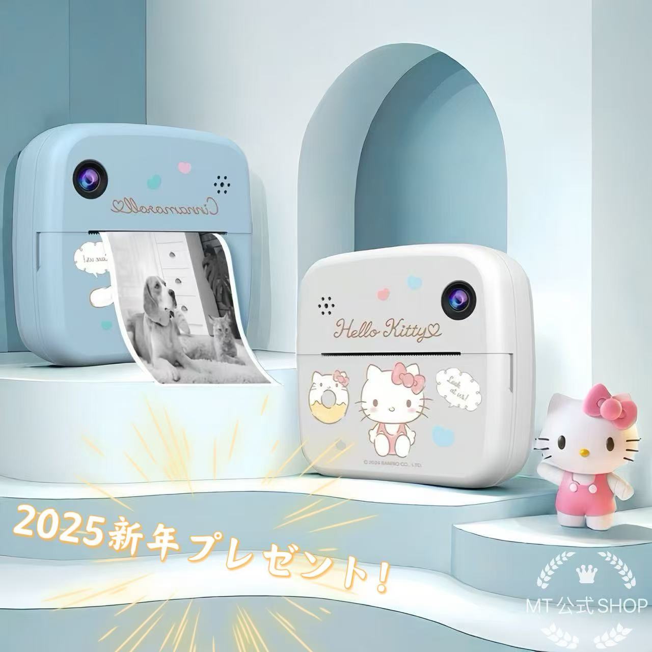 【正規品】2024新登場 キッズカメラ インスタントカメラ プリントカメラ 4800万画素 前後ダブルカメラ 1080P 自撮り録画 MP3音楽再生 ミニカメラ 子供カメラ トイカメラ クリスマス